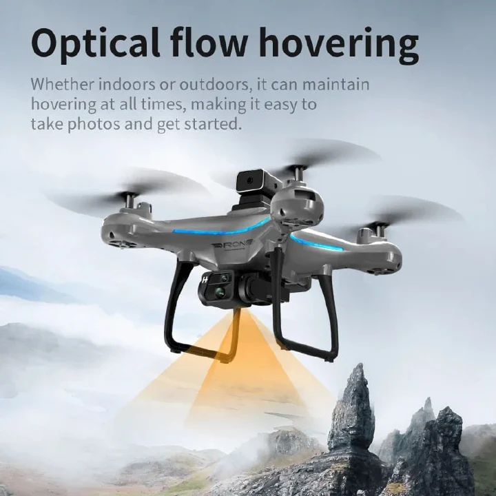 KY102 RC Drone Gray Quadcopter Toy Optical Flow Hovering Obstacle Avoidance 1800mAh Battery