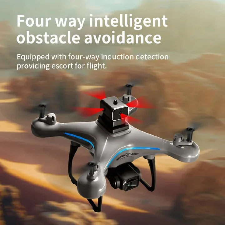 KY102 RC Drone Gray Quadcopter Toy Optical Flow Hovering Obstacle Avoidance 1800mAh Battery