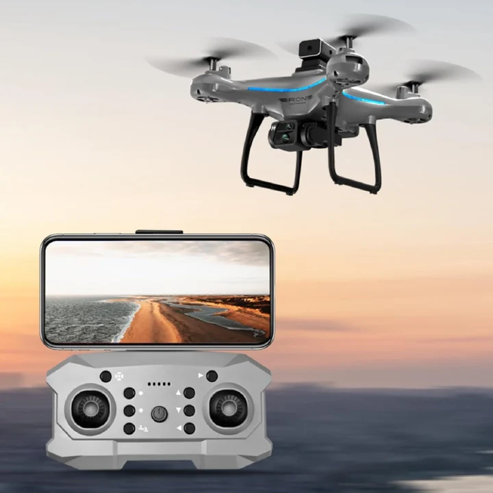 KY102 RC Drone Gray Quadcopter Toy Optical Flow Hovering Obstacle Avoidance 1800mAh Battery
