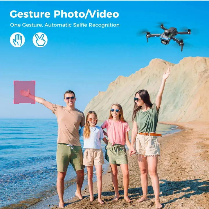 S118 Drone with Camera HD 1080P, RC FPV Drones for Children and Beginners, Foldable Quadcopter with 2 Batteries, Brushless Motor, One Touch Start/Landing, 5G WiFi Transmission, Follow Me