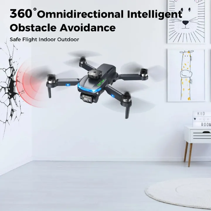S118 Drone with Camera HD 1080P, RC FPV Drones for Children and Beginners, Foldable Quadcopter with 2 Batteries, Brushless Motor, One Touch Start/Landing, 5G WiFi Transmission, Follow Me