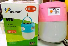 Dp Light Rechargeable night vendor lamp with integrated 40W/60W solar panel.