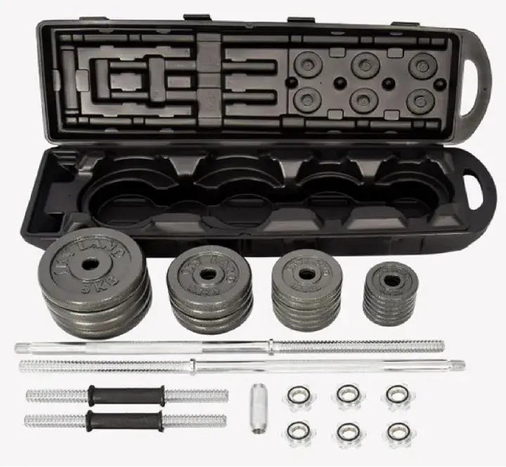 Multifunction Home Gym Workout Bench Equipment With 50Kgs Dumbbell & Barbell Set