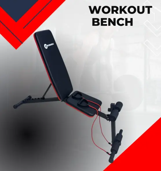 Multifunction Home Gym Workout Bench Equipment With 50Kgs Dumbbell & Barbell Set