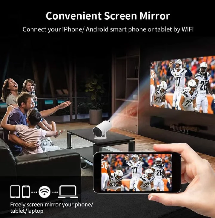 2026 Newest Smart Android 11 Home Theater Projector Portable Auto HD Projector HY300 Mini 4k Android Video Projector