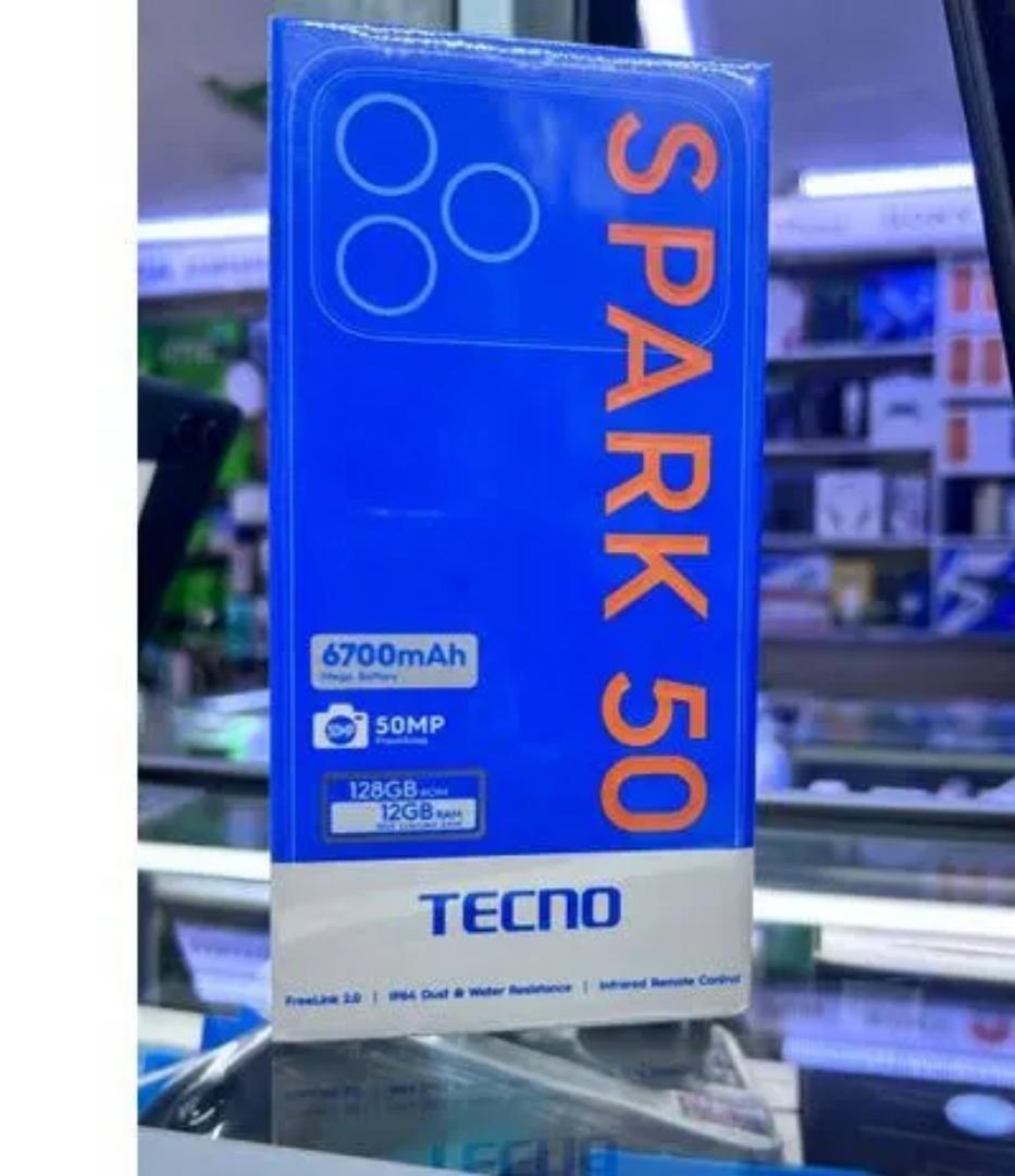 NEW ARRIVALS!! BRAND NEW Tecno Spark 50 256GB ROM+ 12GB (4+8)RAM  6.78" SCREEN 120Hz Refresh rate Camera 50MP Main Camera +8MP SELFIE 18W Super Charging 6700mAh ba