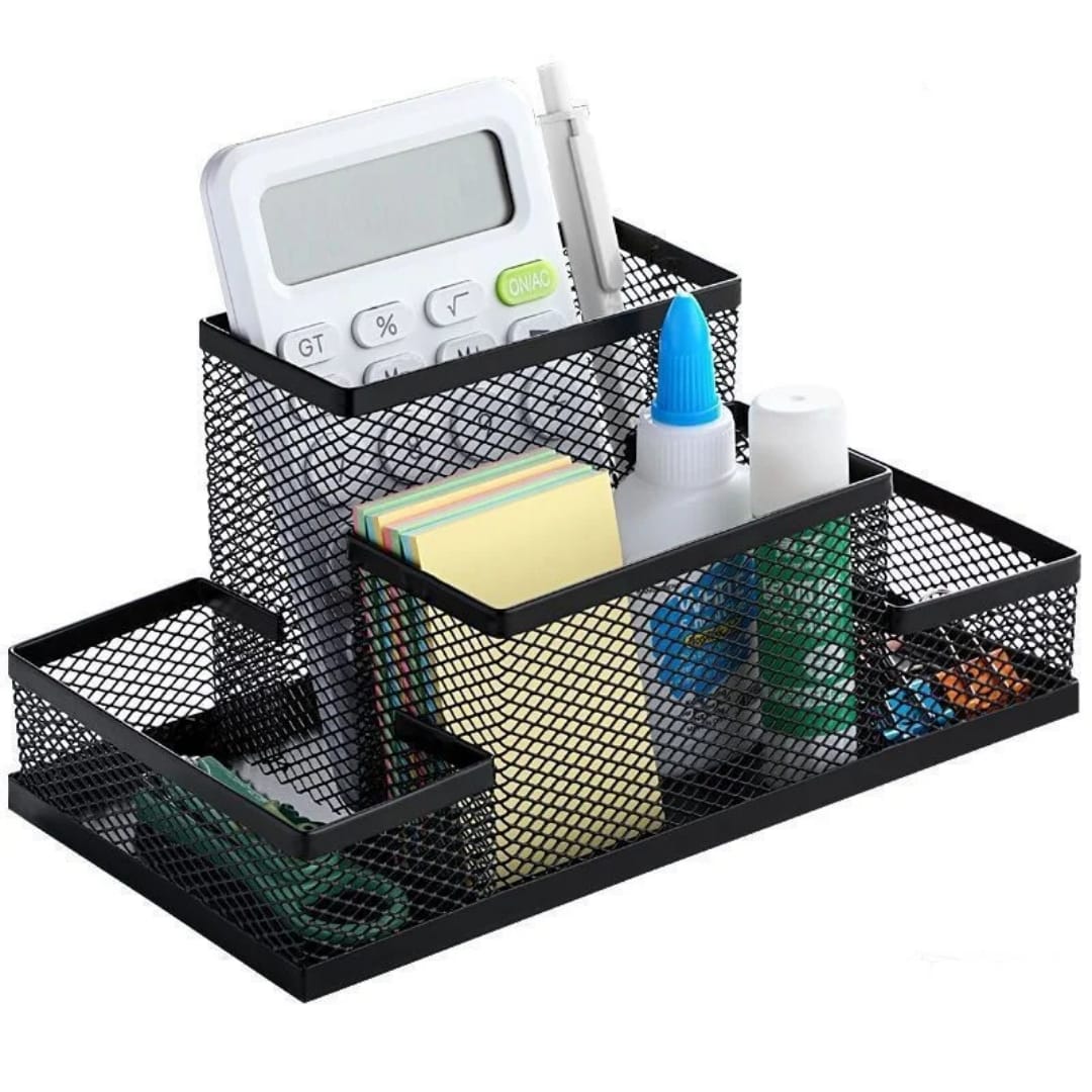 🥳🥳 well organized 
Pens ,remote, phone, makeup🥁🥁🥁
Metallic mesh organizers available 
Stable and durable