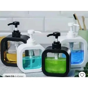 OFFER OFFER !!! Apothecary Dispenser Bottle for Bathroom and Kitchen Shampoo Lotion Oil Shower Soap Hand Soap Dish Soap Gift 300ml Refillable Premium Pump Container