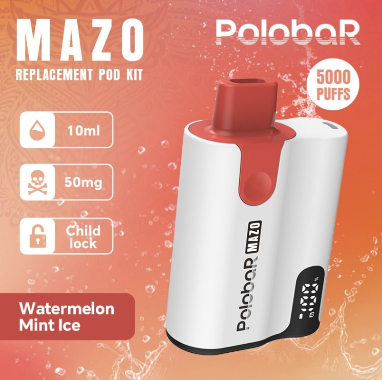 POLOBAR MAZO Starter Kit Disposable Vape | 5000 Puffs | Mesh Coil Technology | USB Type-C Rechargeable | Long-Lasting Performance
