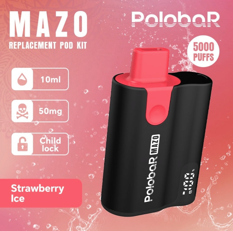 POLOBAR MAZO Starter Kit Disposable Vape | 5000 Puffs | Mesh Coil Technology | USB Type-C Rechargeable | Long-Lasting Performance