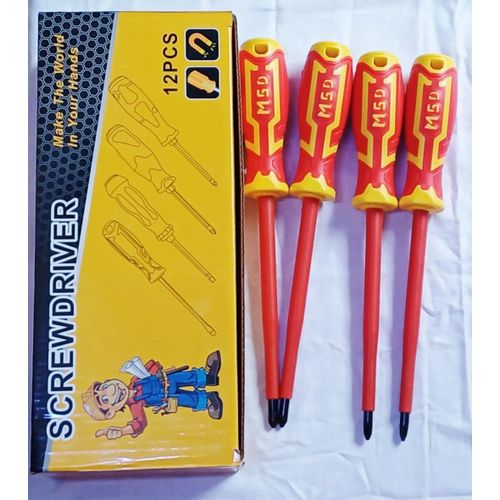 Electrical insulated screwdriver.A STAR AND A FLAT SCREW DRIVER