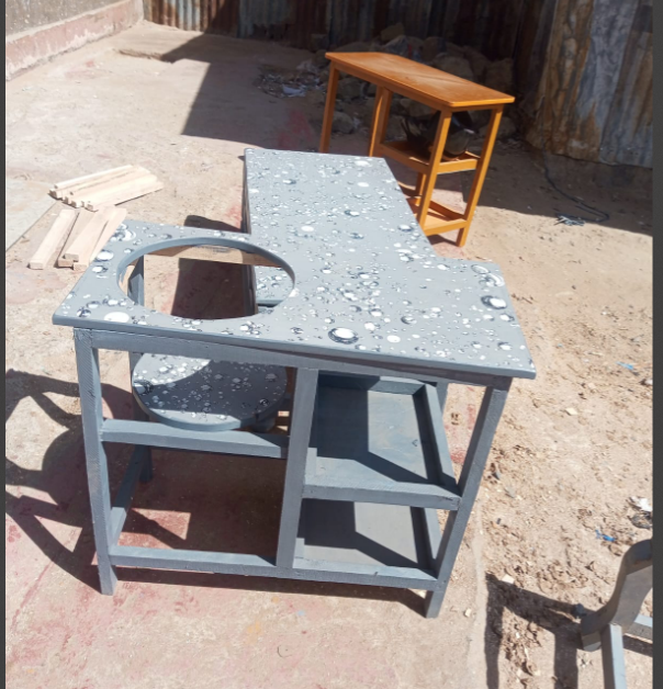 Modern strong and classic kitchen table,Wooden strong Kitchen table with racks. suitable for  cooking Meko.as picture