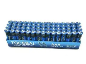 60 pcs Tocebal Heavy Duty AA/AAA 1.5V Batteries for TV remote, household wall clock, Alarm clock