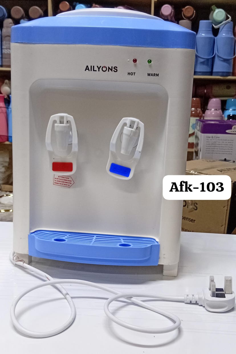 Table top dispenser  Afk-103 Hot & warmHot & Warm Water Function: Provides both hot and warm water options to suit your needs.
Easy to Use: Features push taps for convenient water dispensing.
Stainles