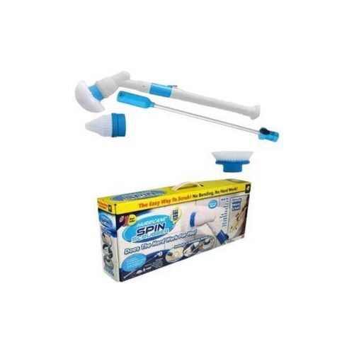 3 Heads Electric Spin/Tiles Scrubber Cleaning Brush with Adjustable Handle