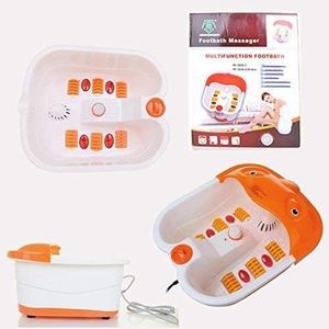 Professional Infrared Foot Spa Massager - Orange Footbath with Roller for Pain Relief & Relaxation