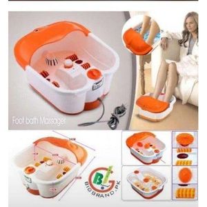 Professional Infrared Foot Spa Massager - Orange Footbath with Roller for Pain Relief & Relaxation