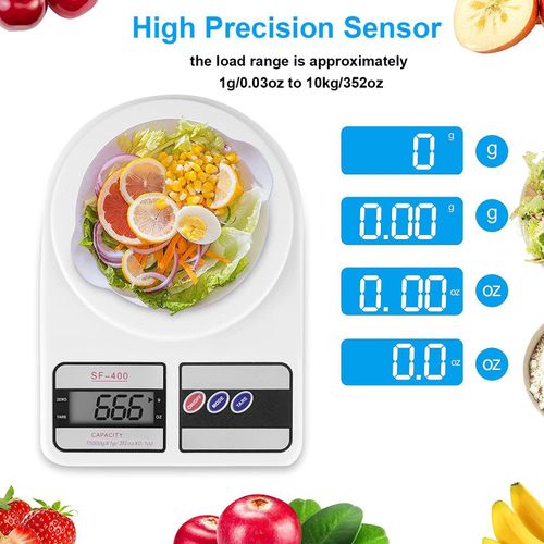 Digital Food Scale 10kg/1g Kitchen Scale For Cooking Baking with Accurate LCD Display