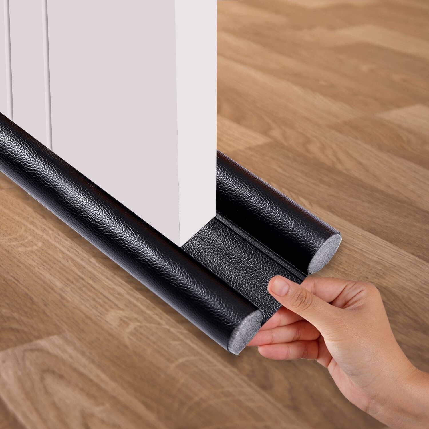 Bottom Door Sealer Strip 1 Meter Long – Stripping for Door Bottom, Blocks Draft, Dust, Noise and Insects Under Doors