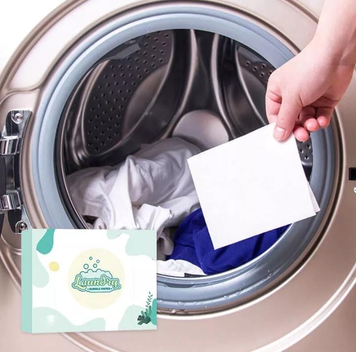 Anti-dyeing laundry papers(7by11) in 30pcs per pack, Reduces chances of color mixing inside the washing machine, Can also be used when hand washing
