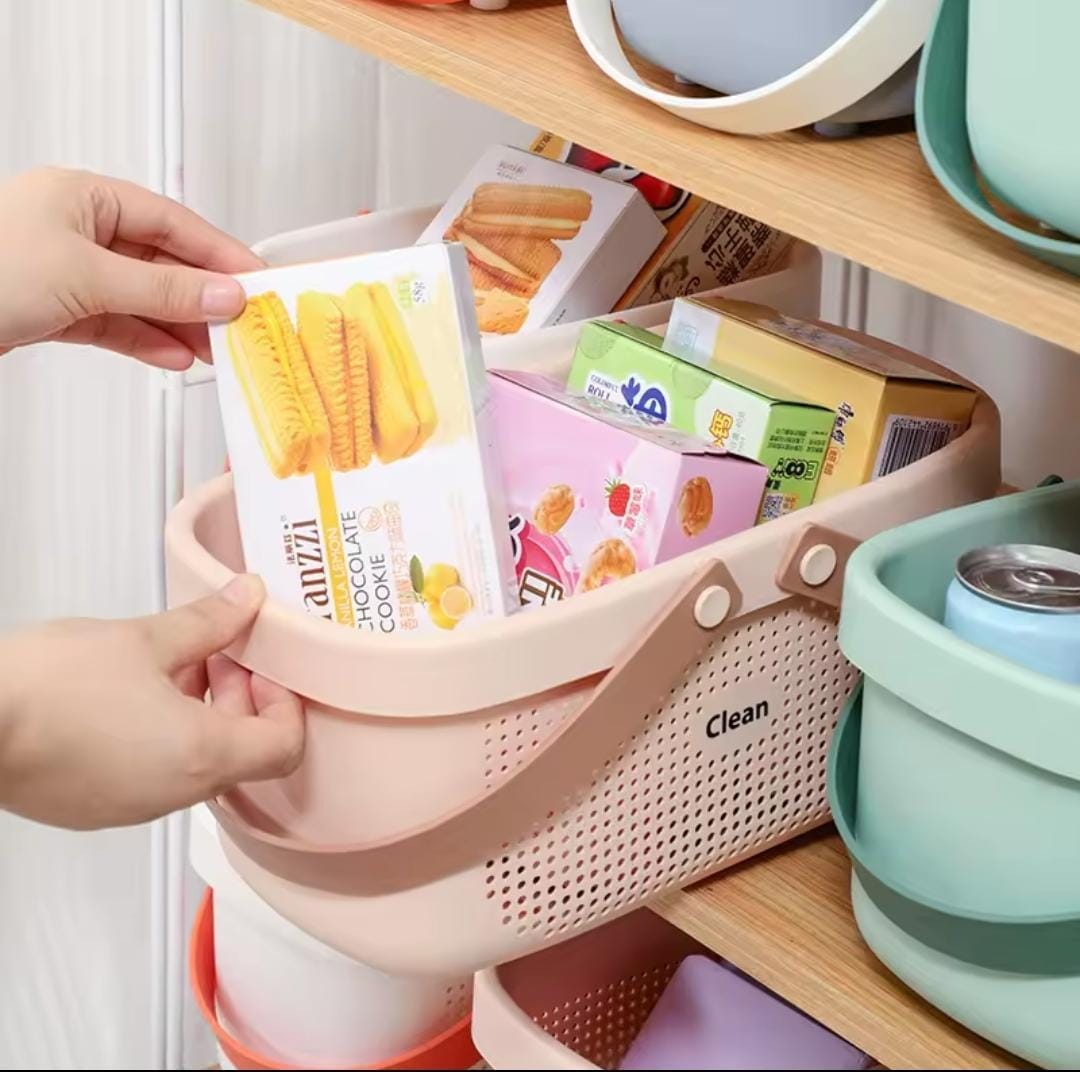 Multifunctional storage basket ,it has holes which drains water, Ideal for under cabinet storage, in bathroom, Kitchen, offices