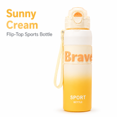 Brave Large Capacity Sports Water Bottle with Flip-Top Lid, Built-In Straw, Carry Strap and BPA-Free Material