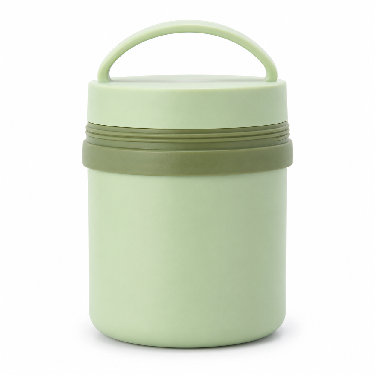 Insulated Lunch Pot - 1.6L Large Capacity Stainless Steel Multi-Layer Thermal Bento Box Food Flask with Portable Handle & Inner Bowl (Pink/Green)