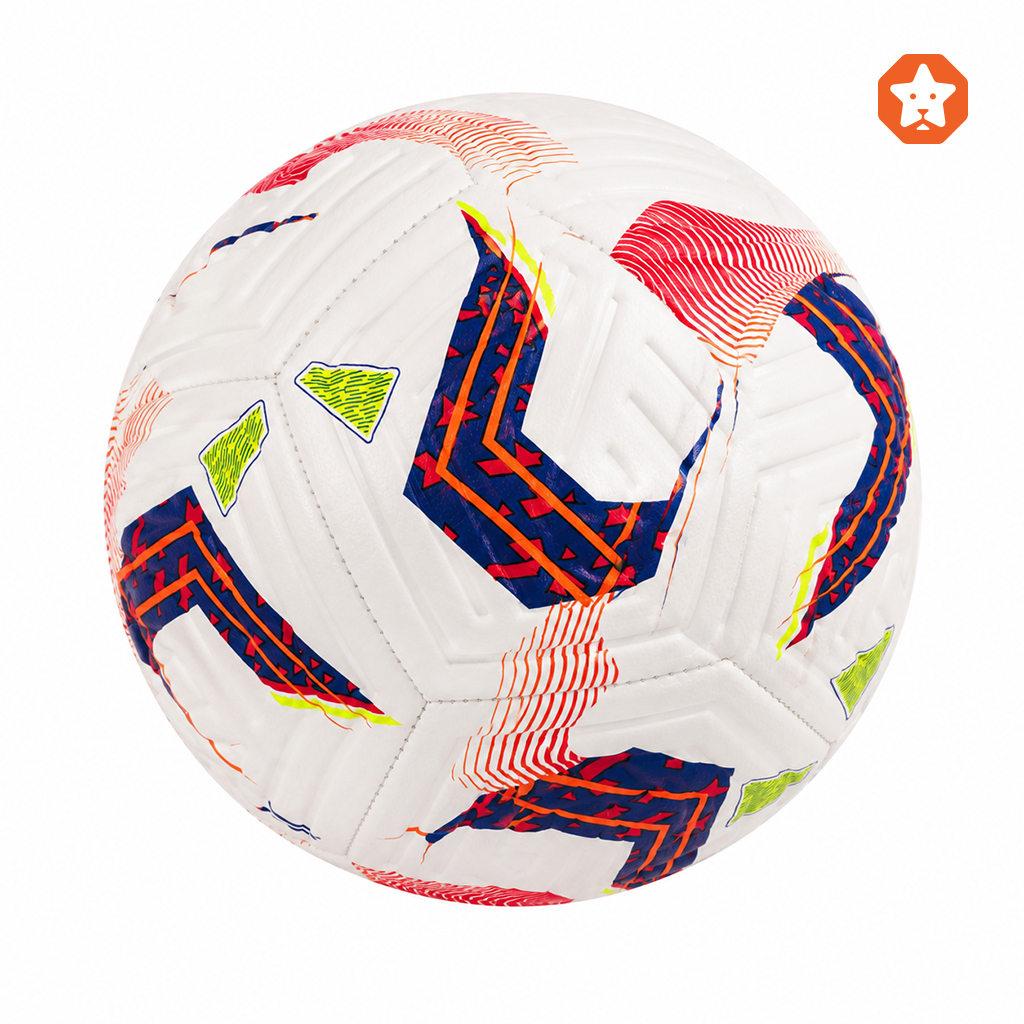 Premium Training Football - Size 5 High-Quality PU Leather Soccer Ball with Textured Surface & Reinforced Stitching for Practice & Casual Matches