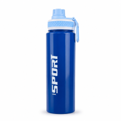 Sports Water Bottle - 1000ml Large Capacity Aesthetic Gym Fitness Flask with Measurement Scale, Leakproof Flip Lid & Portable Carry Handle (30 oz)