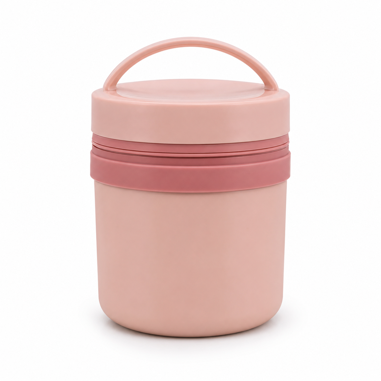 Insulated Lunch Pot - 1.6L Large Capacity Stainless Steel Multi-Layer Thermal Bento Box Food Flask with Portable Handle & Inner Bowl (Pink/Green)