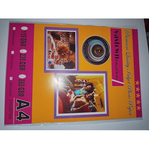 premium quality inkjets photo paper A4 235gsm 105 sheets