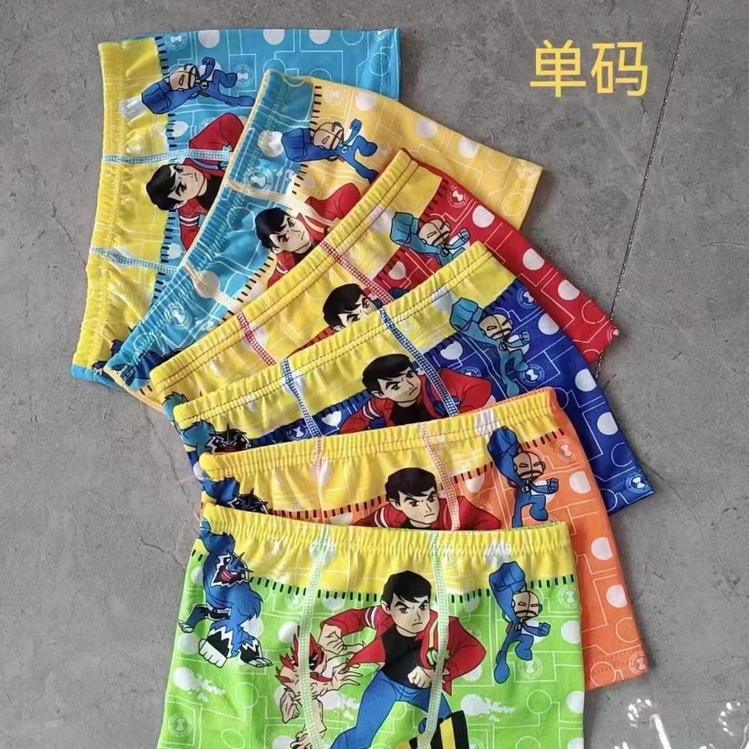 6 PCS Cartoon Themed Kids Boxers Soft Cotton Boys Underwear Briefs with Fun Prints Cars Dinosaurs Superheroes Comfortable Elastic Waistband for Daily Wear