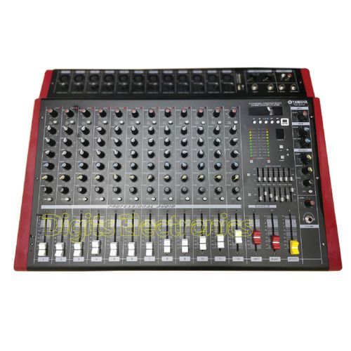 Yamaha 12 Channel Powered Mixer With 2 Outputs Channels.