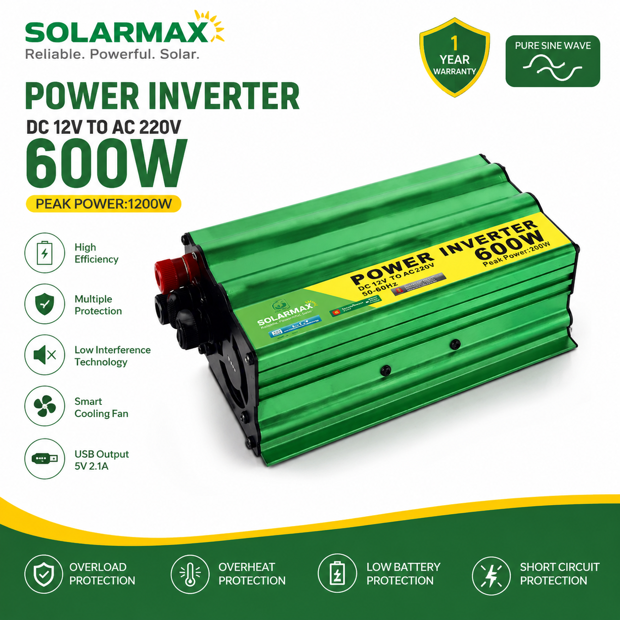 Solarmax Solar Power Inverter 600W