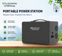 Vestwoods by Haier Energy 1kWh Portable Power Station – 500W Output, All-In-One Backup Power