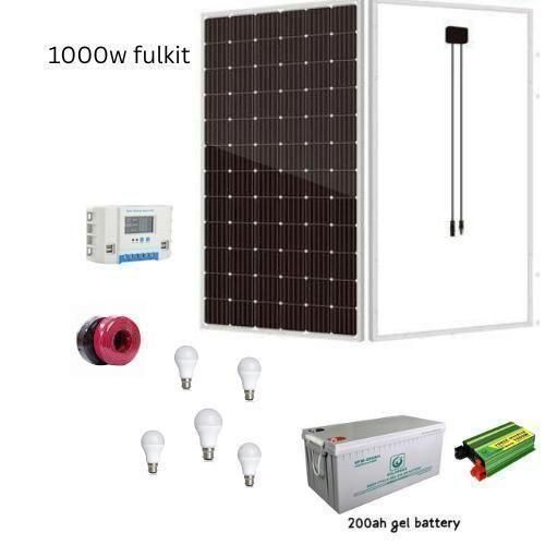 sunlight heavy commercial 1000w solar fulkit system