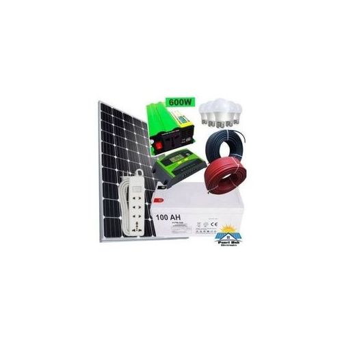 Sunnypex Sunnypex 250W Solar Kit - 150Ah Battery, 600W Inverter, 20A Controller, 4 Energy-Saving Bulbs