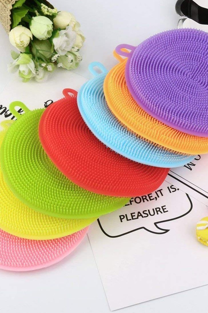 5pc set mixed colors dish washing silicone scrubbers