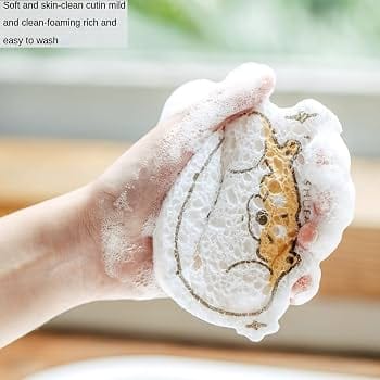 Dish Washing Sponge Pad,Cute Expandable - Cartoon Animal Design