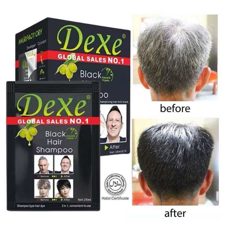 Dexe Black Hair Shampoo - Quick Hair Dye Shampoo (25ml Sachet)