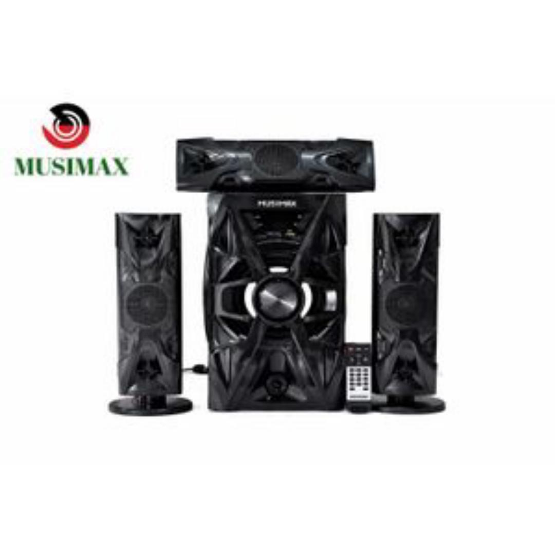Musimax multimedia subwoofers , budget-friendly home audio and theater speaker system, offering deep X-Bass performance, versatile connectivity, and high PMPO power ratings ranging