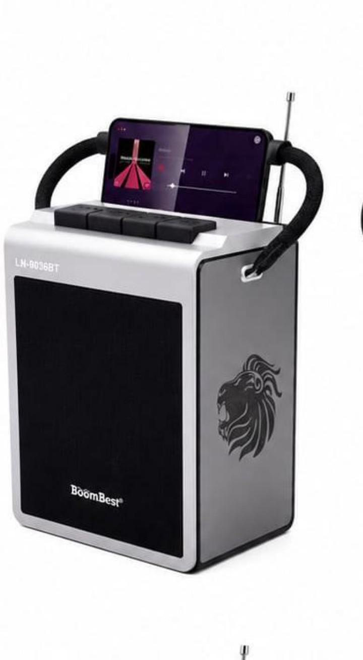 BoomBest LN-9036BT Premium Portable Wireless FM Radio Bluetooth Speaker with Rechargeable Battery, MP3 Player, USB/TF Support & Loud Clear Sound