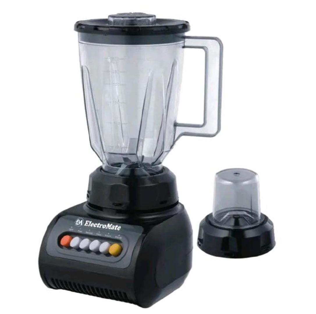 EM Blender 2-in-1 ElectroMate 1.5L Blender Classic Juicer & Grinder with Multifunctional Jug, Bottle, and Garlic Processor  ElectroMate BD01/BD02