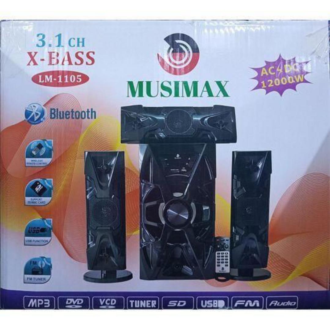 Musimax multimedia subwoofers , budget-friendly home audio and theater speaker system, offering deep X-Bass performance, versatile connectivity, and high PMPO power ratings ranging