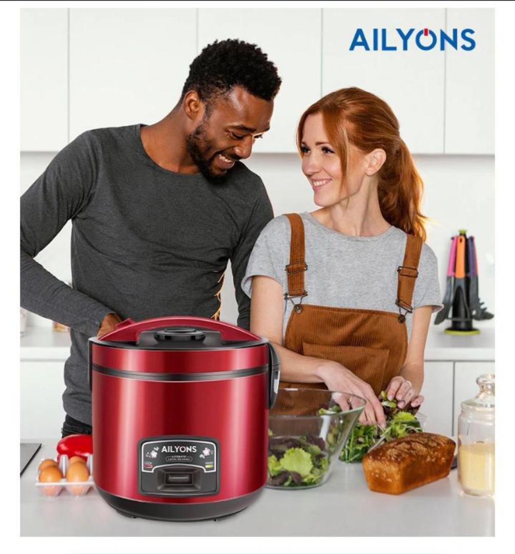 AILYONS 1.8L Rice Cooker — A compact electric rice cooker designed for everyday home cooking. It typically cooks enough rice for small to medium families