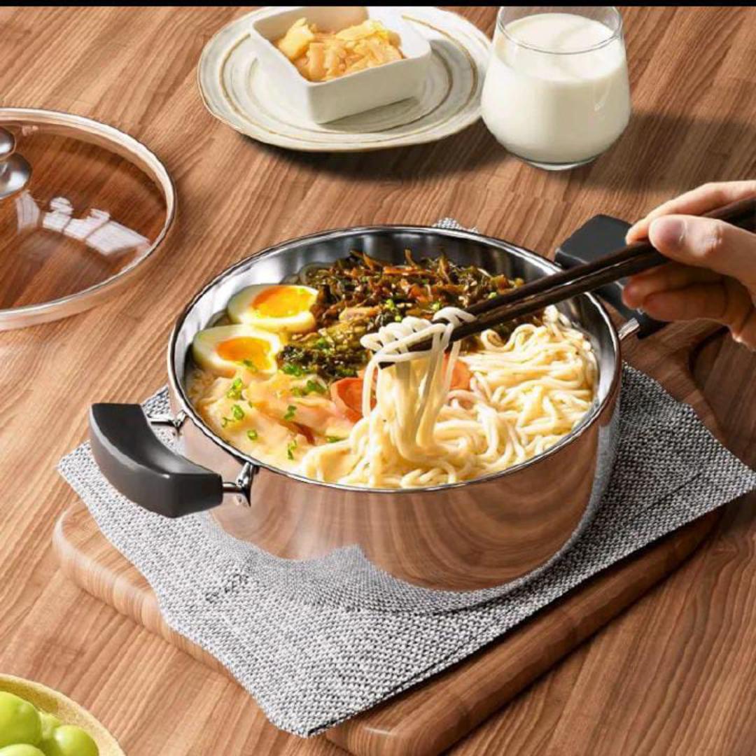 【Promotion】Jamespot 10PCS Stainless steel Pots Non Stick Sufuria Cookware Set Cooking Pots Sufuria 5pcs pots+5pcs lids（16/18/20/22/24cm)