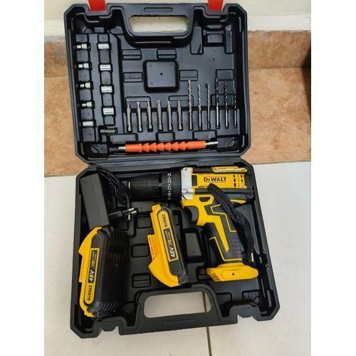48V Cordless Drill - Heavy-Duty Power Tool with Accessories Kit, Ergonomic Handle, LED Light