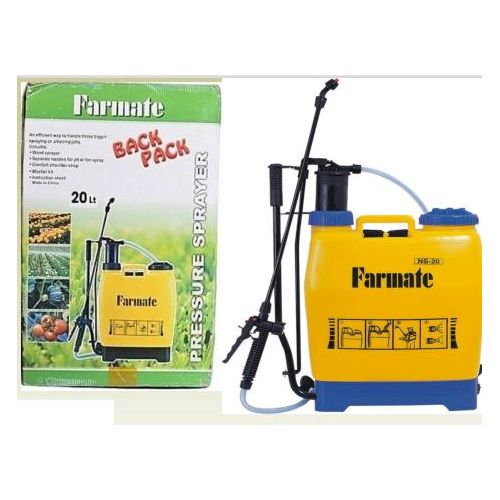 Farmate 20L Manual Backpack Sprayer - Ergonomic, Durable, Blue/Yellow