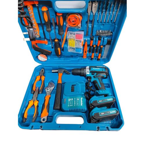 Cordless Drill 47PC Tool Set 36v WITH 2 Batteries