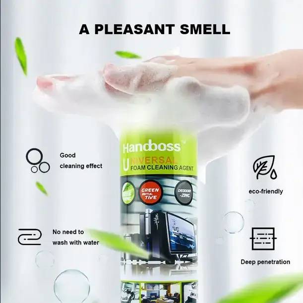 HANDBOSS Multipurpose Foam Cleaner Spray 2 Pack Car Interior Sofa Carpet Upholstery Stain Remover 650ml x 2